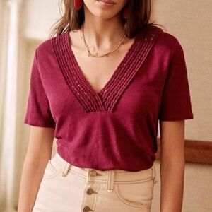 Sezane Plum Miranda T-shirt — Size M